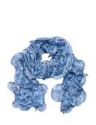 Floral Ruffled Scarf Blue Lauren Ralph Lauren