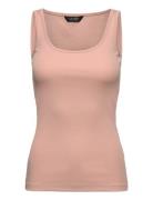 Rfnd Strtch 2X2 Rib-Tank Top Pink Lauren Ralph Lauren