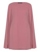 Cape Georgette Cocktail Dress Pink Lauren Ralph Lauren