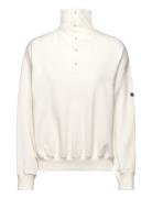 Butt D-Placket Fleece Mockneck White Polo Ralph Lauren