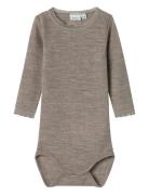 Nbfwang Wool Needle Ls Body Solid Noos Grey Name It