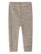 Nbmwang Wool Needle Longjohn Solid Noos Beige Name It