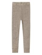 Nmmwang Wool Needle Longjohn Solid Noos Beige Name It