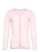 Rkbalta Modal Ls Lace Cardigan Pink Rosemunde Kids