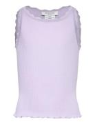 Rkbalta Modal Sl Short Lace Top Purple Rosemunde Kids