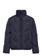 Quilted Coat Navy Mango