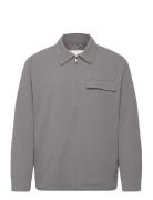 Ls Seersucker Shirt Jacket Grey Calvin Klein