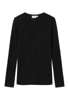 Nknwax Wool Rib Ls Top Black Name It