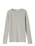 Nknwax Wool Rib Ls Top Grey Name It