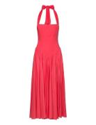 Marabella Halter Maxi Dress Pink Bardot