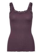 Rwbabette Silk Sl Deep Back Lace To Burgundy Rosemunde