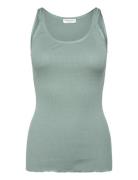 Silk Top W/ Elastic Band Green Rosemunde