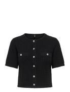 Onlkiel S/S Button Card Knt Moch Black ONLY