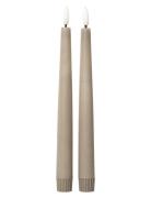 Rustic Finish Led Taper Candle 2-Pack Grey C'est Bon