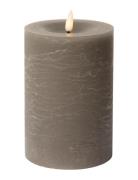 Rustic Finish Led Pillar Candle Grey C'est Bon