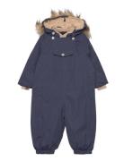 Matwisti Fleece Lined Snowsuit Fake Fur. Grs Navy MINI A TURE