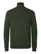 Slhberg Roll Neck Noos Khaki Selected
