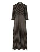 Yassavanna Long Shirt Dress S. Noos Brown YAS