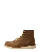 Slhteo New Suede Moc-Toe Boot Brown Selected