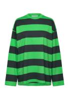 Long-Sleeved Over D Cotton T-Shirt Green Weekday