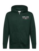 Graphic Full Zip Hoodie Green GANT