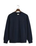 Reg Tonal Shield C-Neck Sweat Navy GANT