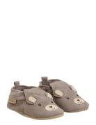 Slippers Suede Animal Beige En Fant