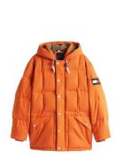Square Baffled Down Parka Orange Tommy Hilfiger
