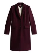 Classic Sb Wool Reg Coat Burgundy Tommy Hilfiger