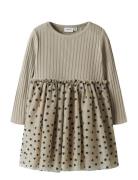 Nmfnea Ls Tulle Dress Beige Name It