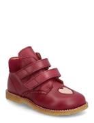 Shoes - Flat - With Velcro Burgundy ANGULUS