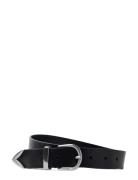 Slhwestly Leather Belt Black Selected