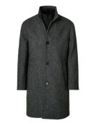 Slmrainar Wool Blend Coat Noos Grey Selected