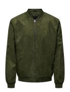 Onslucas Fake Suede Bomber Otw Noos Khaki ONLY & SONS