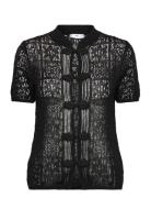 Crochet Cardigan With Toggle Buttons Black Mango