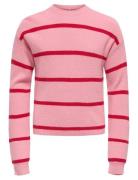 Kogfranca Short L/S Stripe Knt Noos Pink Kids Only