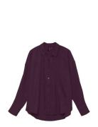 Vmmelaney Queeny Ls Shirt Wvn Noos Purple Vero Moda