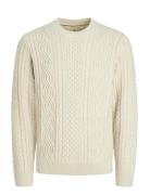 Jprblusean Knit Cable Crew Neck Jnr Cream Jack & J S