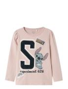 Nmfarna Stitch Ls Top Box Wdi Pink Name It