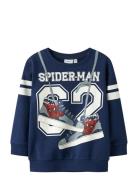Nmmadam Spider Nreg Sweat Bru Mar Navy Name It