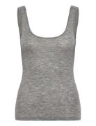 Rwsara Cashmere Blend Sl Tank Top Grey Rosemunde