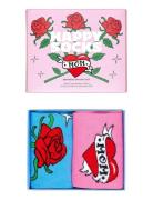 2-Pack Mother's Day Socks Gift Set Pink Happy Socks