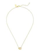 Coach Pearl Signature Pendant Necklace Gold Coach Accessories