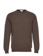 Man O-Neck Plain Brown Davida Cashmere