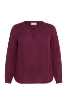 Kcami Ls Blouse Red Kaffe Curve