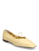 Sway Leather Ballet Flats Yellow ALOHAS