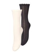 Crochia Cotta Sock 2 Pack Black Becksöndergaard