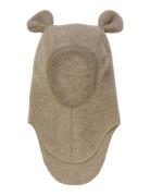Balaclava Ears Wool Fleece Beige Huttelihut