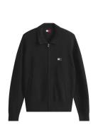 Tjm Rlx Tnl Badge Fz Sweat Black Tommy Jeans