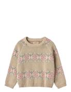 Jacquard Pullover Alberte Beige Wheat
